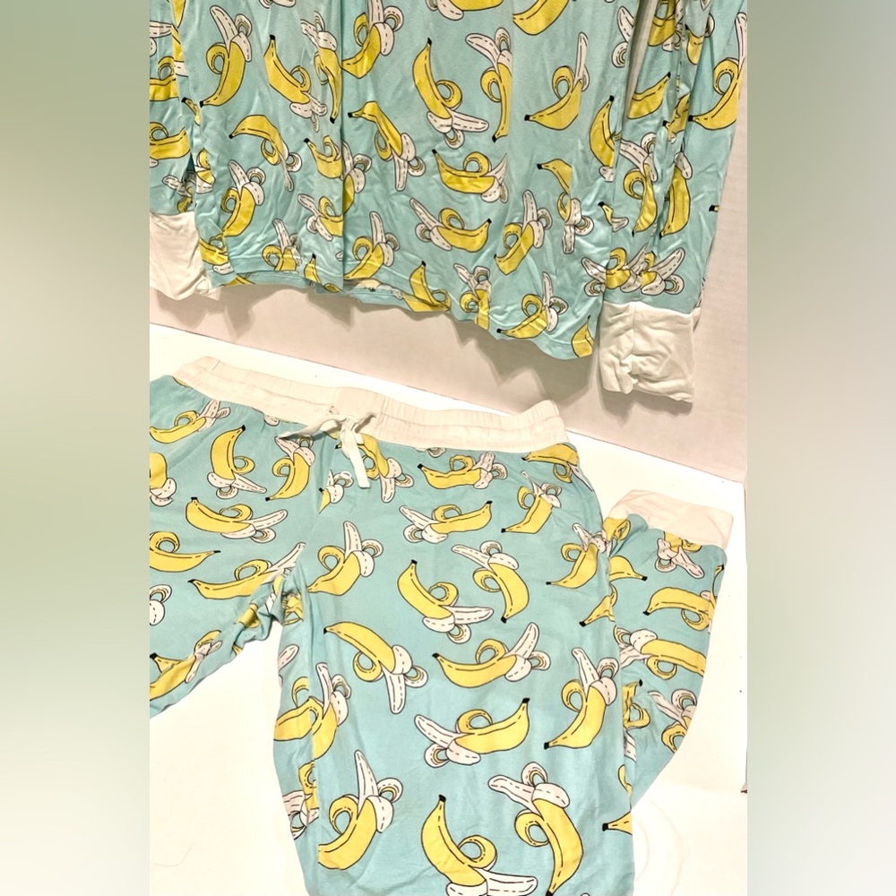 Little Sleepies Bananas Women’s Jogger Pajama Set size Small Long Sleeve - Picture 2 of 9